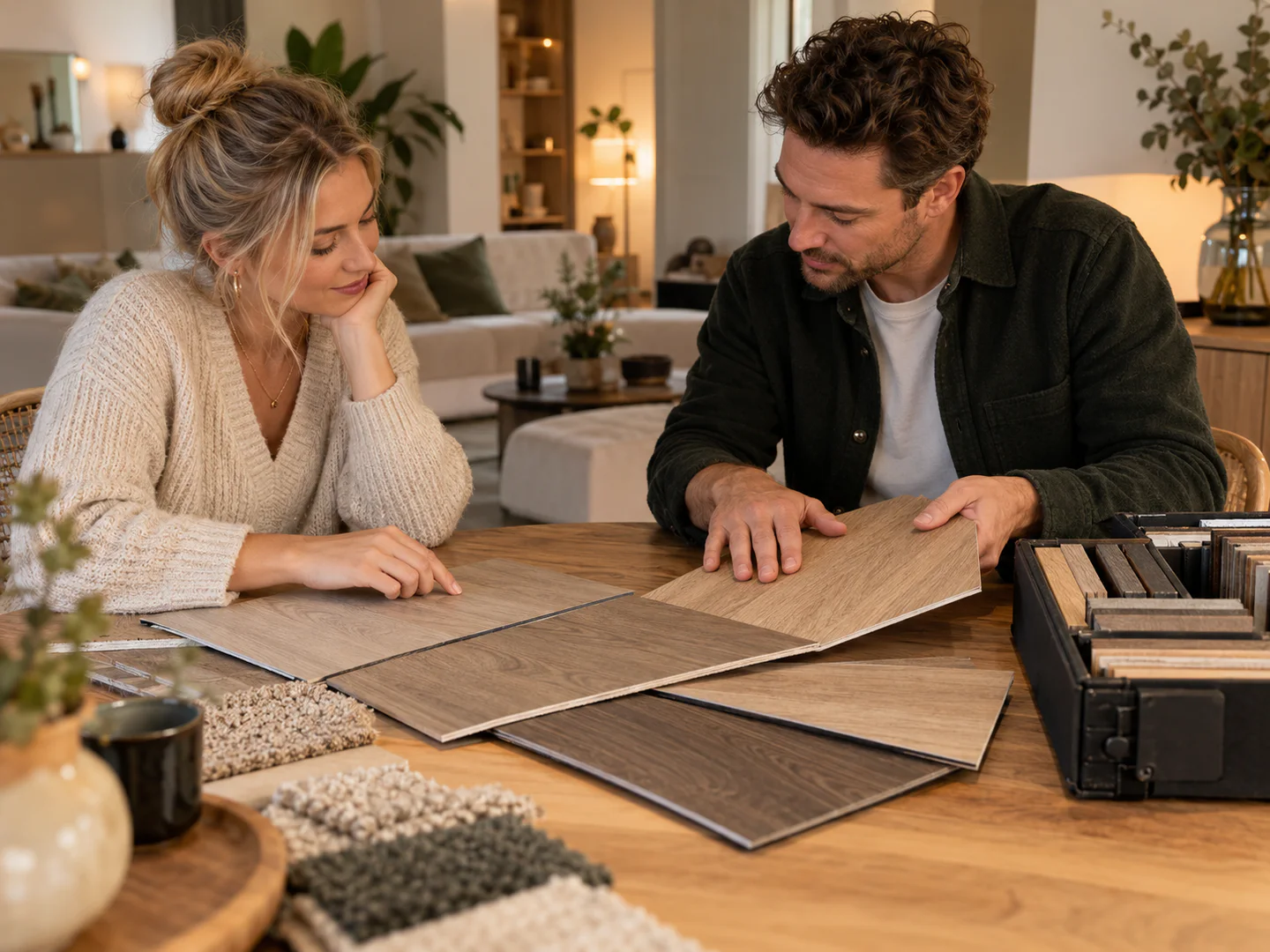 Persoonlijk vloeradvies met PVC-stalen in een woning